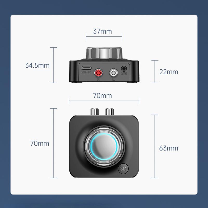 Bluetooth 5.0 Audio Receiver  3D Stereo Music Wireless Adapter TF Card RCA 3.5mm 3.5 AUX Jack For Car Kit Wired Speaker Headphone