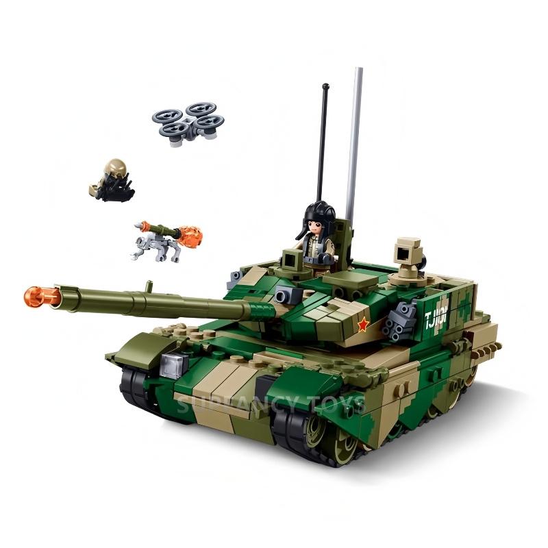 Latest 391Pcs Military The Latest Generation Of Main Battle Tank Army Model Construction Blocks Educational Toys For Kids