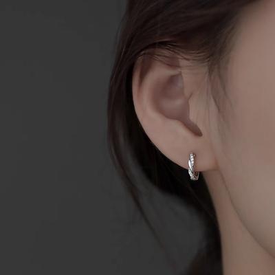 Wave Earrings Simple Ear Buckle Tide Earrings Female Light Luxury Autumn and Winter Models Earrings Female Elegant Accessories Classic Casual Jewelry
