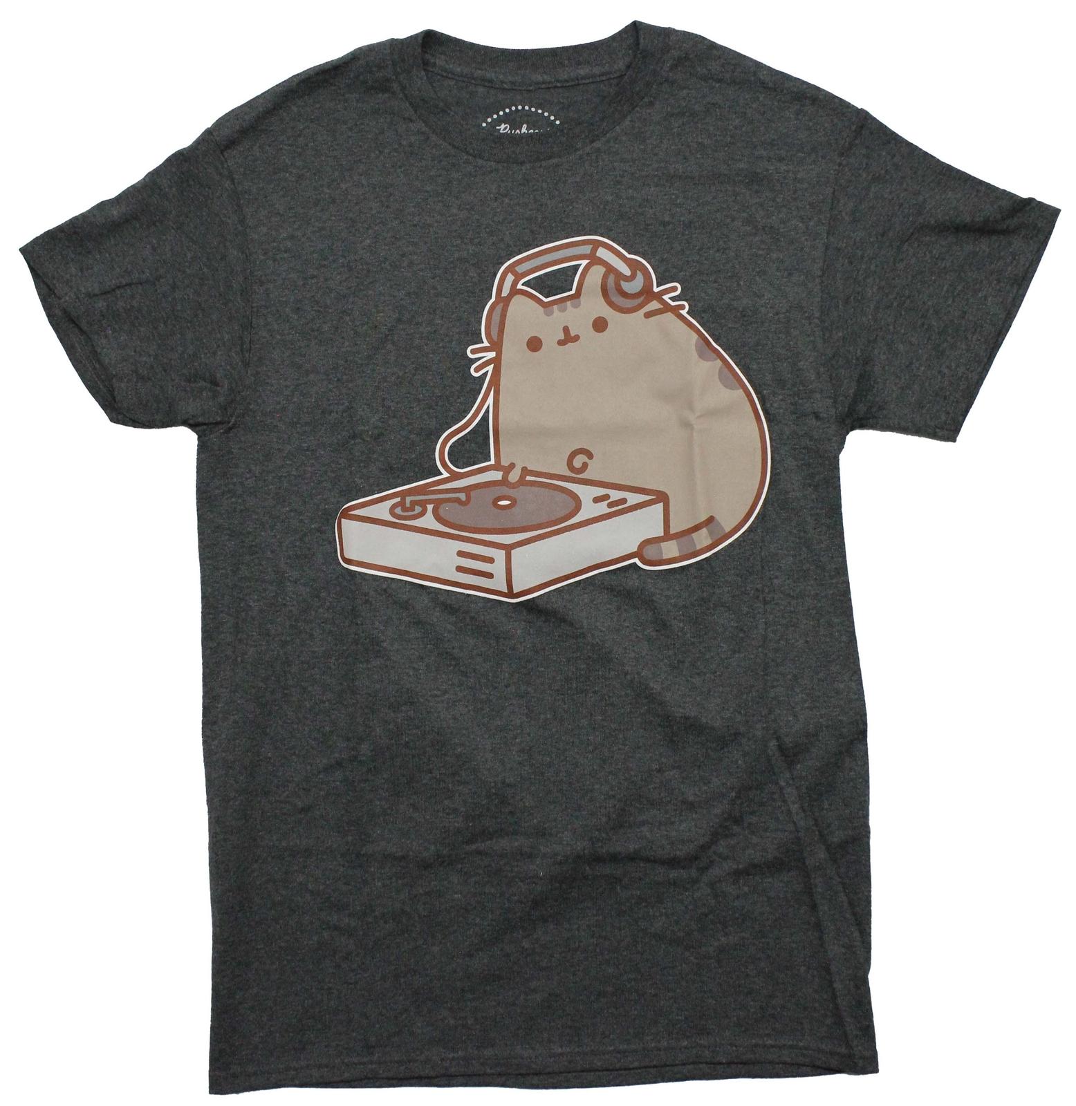 Pusheen New Adult T-Shirt - Rocking Disc Jockey S