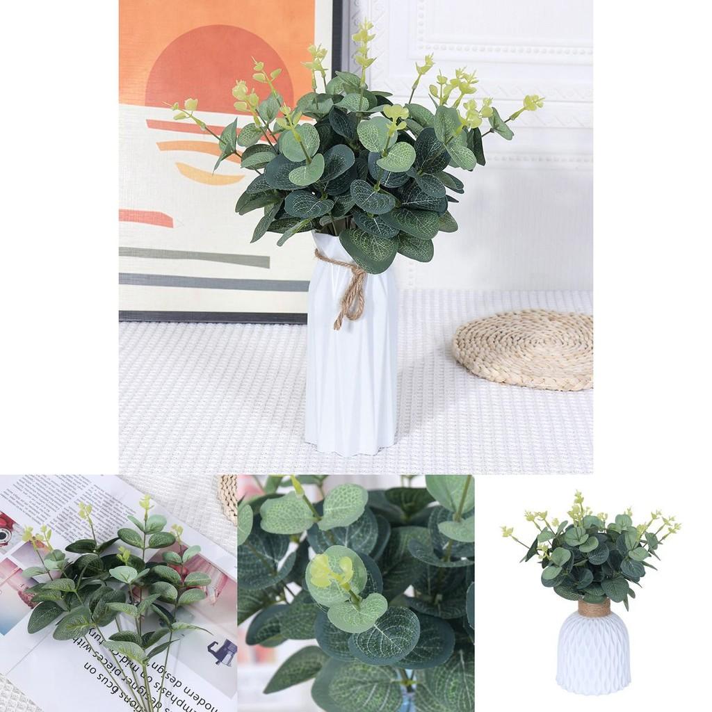 Artificial Eucalyptus Leaf Stem For Wedding Decor Photography Props Home Styling