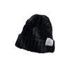 Solid Color Beanie Hat Elastic Winter Bomber Cap Unisex Knitted Woolen Cap  Winter