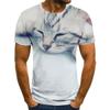 Birds Tiger Animals 3D Print T-Shirts Men Women Casual Short Sleeve Hip Hop T Shirt