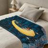 Dreamy Moonlit Night Flannel Blanket Soft, Skin-Friendly, Warm & Cozy, Pilling-Resistant, All-Season for Postpartum Care & Home Casual Use