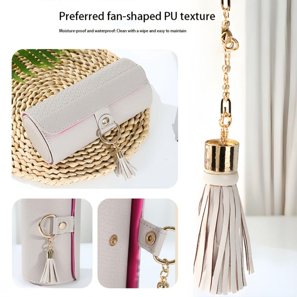 PU Material 3-Tier Cylindrical Jewelry Organizer Travel Jewelry Storage  Travel Accessory