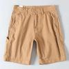Export Surplus Heavy-Duty Washed Cotton Summer Men's Workwear Straight-Leg Shorts, Five-Point Mid-Length Pants