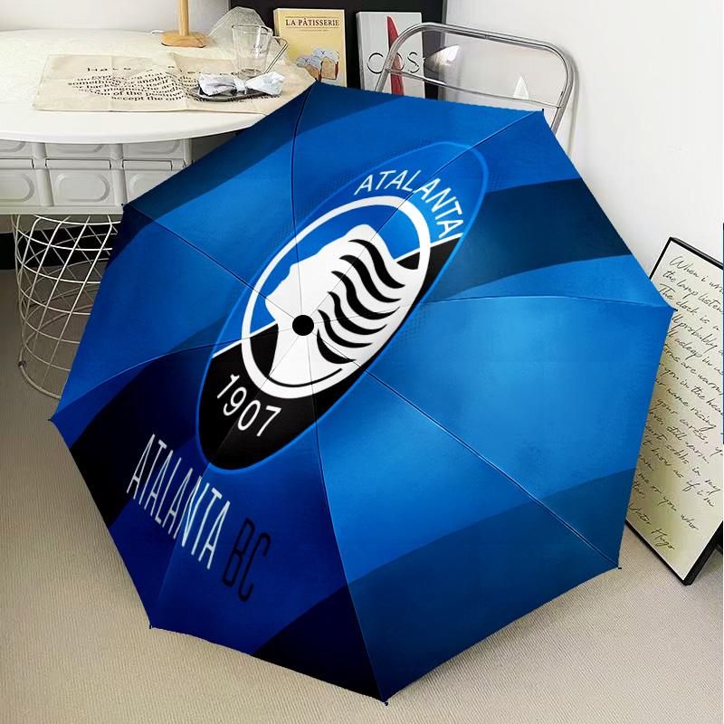 Atalanta Fc Crest Automatic Folding Umbrella - 8-Rib Travel Umbrella with Auto Open/Close & Portable Gifts for holidays or birthdays
