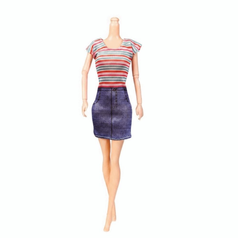 11-Inch Fit Doll Dress-Up Clothes 1/6 Scale Doll Outfit Set  For Supermodel BB FR Doll