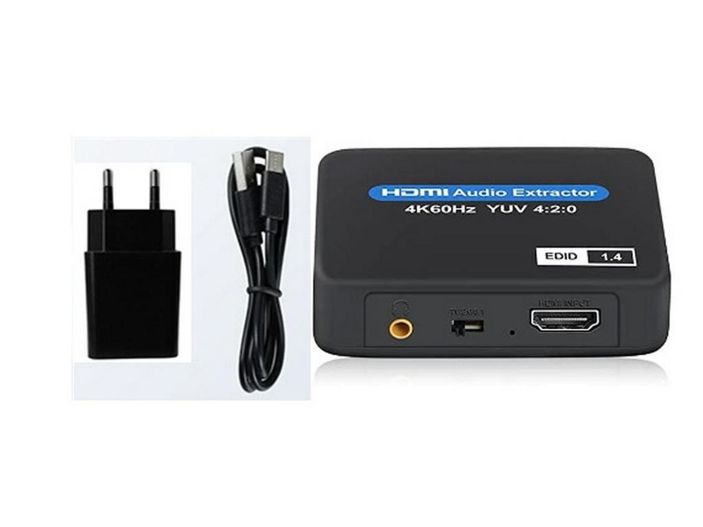 HDMI 2.0 Audio Separator: SPDIF/3.5mm Digital Optical Output Adapter for 4K Speakers
