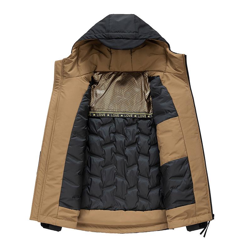 Winter Large Size Men's Down Jacket Men Loose Waterproof Jacket Plus Size Trend Warm White Duck Down Jacket Men's
