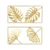 2Pcs Modern Scandinavian Wall Art Metal Monstera Leaf Decoration Wall Hanging For Home Office Indoor Wall Decors