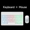 10inch RGB Backlit Rechargeable  Bluetooth Keyboard Mouse Wireless Keyboard Bluetooth Mini Keyboard for Spanish Russian Keyboard