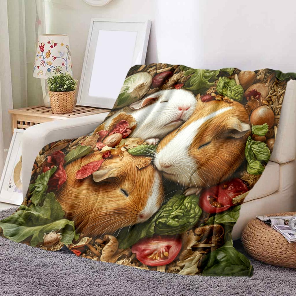 1Pc Cartoon Print Flannel Blanket, High Quality Comfortable for All Seasons, Home Decor, Warmth and Comfort, Perfect for Christmas Birthday Gift
