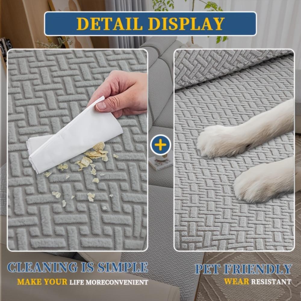 Jacquard Sofa Seat Cushion Covers Elastic Solid Color Couch Covers For Sofa Removable Sofa Covers Chaise Lounge Living Room