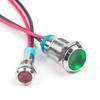 6mm 8mm 10mm 12mm Red White LED Indicator Pilot Light Signal Lamp Pilot Wires Switch Panel Mount