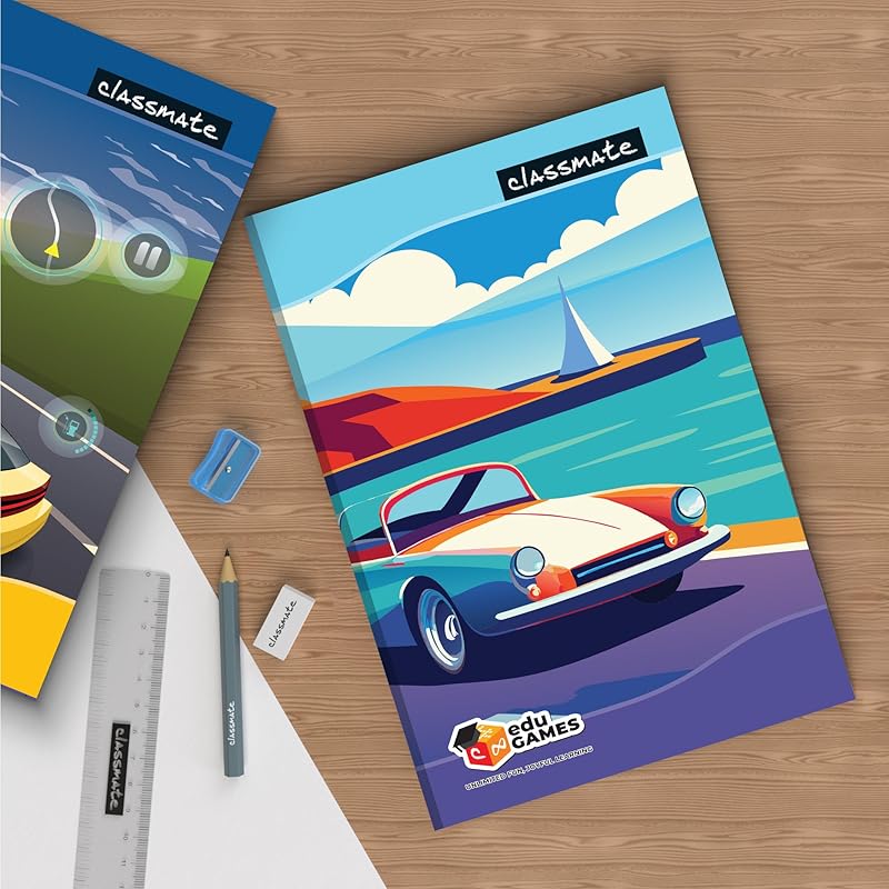

Classmate Longbook - 256 Pages | Single Line | 27.2Cm X 16.7Cm | Long Size Ruled Notebook For School Students | Pack Of