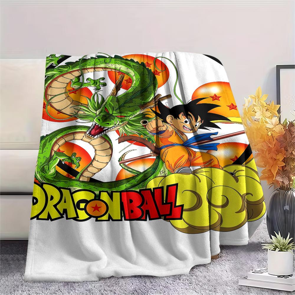 Dragon Ball Character Print Flannel Blanket High Quality Comfortable for All Seasons Home Decor Warmth and Comfort Perfect for Christmas Gifts