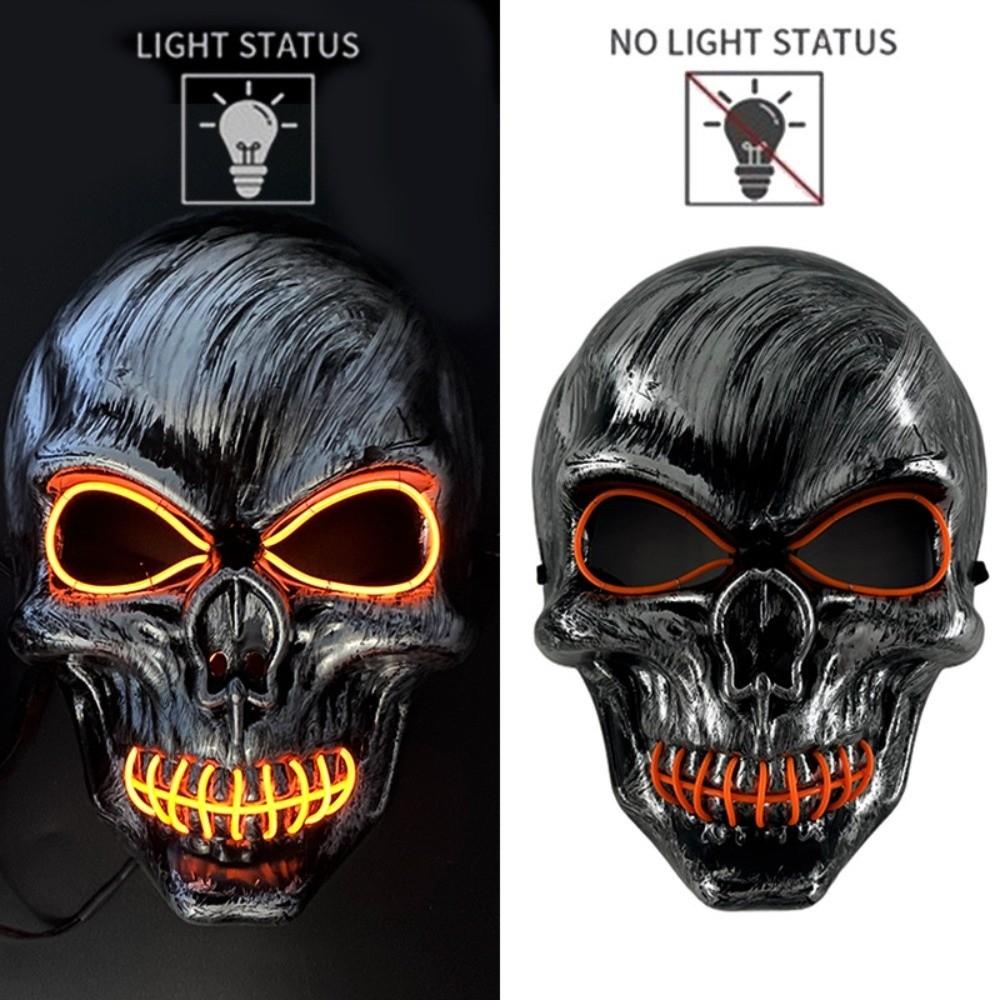 Luminous Cosplay Mask Ghost Party Props EL Wire Party Mask Props  Halloween