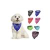 Dog Adjustable Pet Puppy Cat Neck Scarf Bandana With Leather Collar Neckerchief