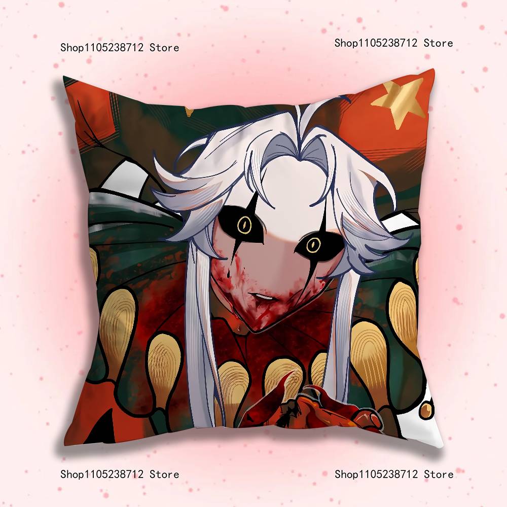 F-Freak P-Pierrots Circus Pillowcase Pillowslip Cushion Plush Boy Girls Cartoon Anime Kawaii Decoration Kids Birthday Cute Gifts