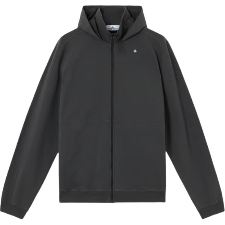 Stone Island Hoodie met Ster Borduurwerk en Onzichtbare Ritszak Heren hoodies K1S156100018-V0062 XL