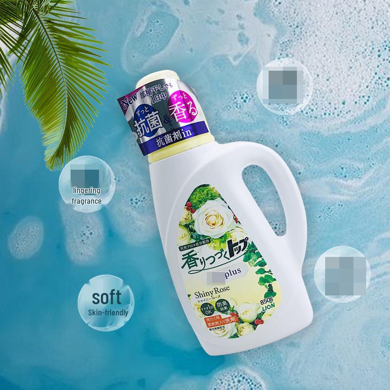 Japanese Lion Aroma Laundry Detergent Refill - Floral & Fruity White Rose Scent, 850g/900g