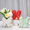 Bowknot Ceramic Vase Small Pen Holder Creative Makeup Brush Holder  Dry Flowers Ornament