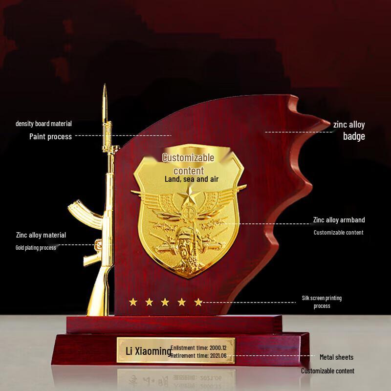 Veteran Commemorative Wooden Flag Display