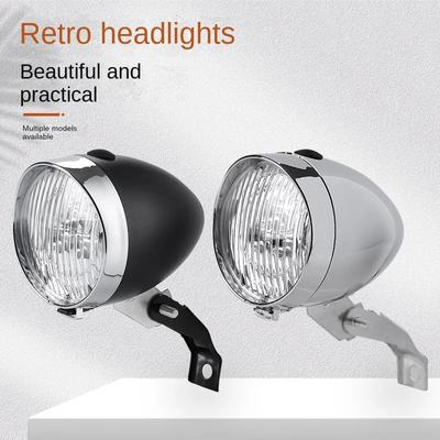 S držákem světlometu klasický design klasické kolo přední světlo noční jízda moderní abs plastová skořepina retro LED lampa