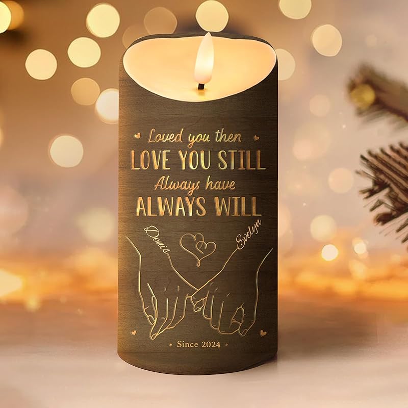 

От нашего первого поцелуя до нашего последнего вздоха. Персонализированная светодиодная свеча для пары. Подарки на годовщину дня рождения для мужа, жены, парня, девушки. Style3