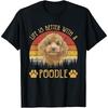 Adults and Children Better with A Poodle Healing Sunset Poodle Cotton TShirt Gentle Daily Wear for Pet Owners