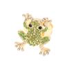 Fashion trend, summer atmosphere, creative, full of diamonds, frog live ring, niche personality, exquisite and elegant woman