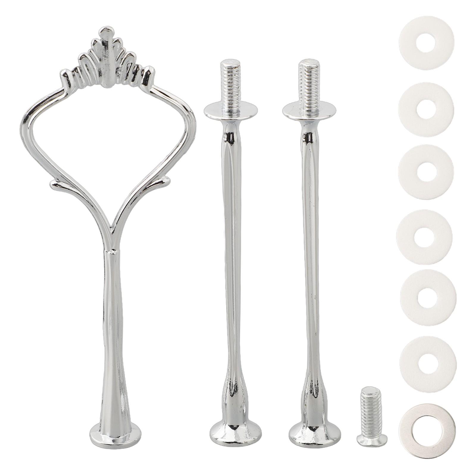 

3 / 2 яруса цинковый сплав подставка для торта послеобеденный чай свадебные тарелки праздничная посуда Silver-3layers