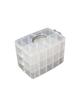 To All Gennie Beyblade Storage Box, Large Capacity, Holds 30 Beyblades, Portable, Divided, Parts Organizer, Clear Case