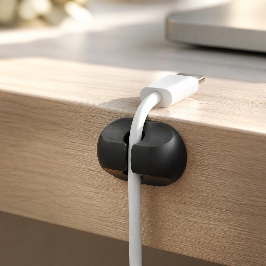 Cable Organizer Clip Desktop Wire Holder Single Hole Cord Management Stationary Fixer for Office Home Electronics Accessories
