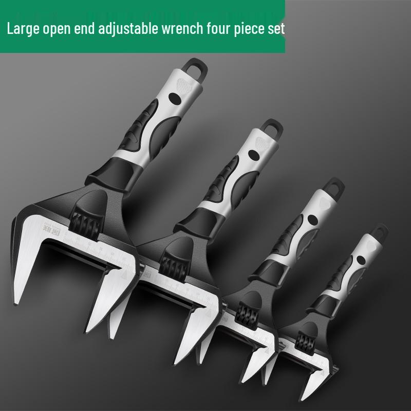 Multi-Function Adjustable Wrench: Quick-Open Chrome Vanadium Steel Pipe Pliers for Labor-Saving Household Use
