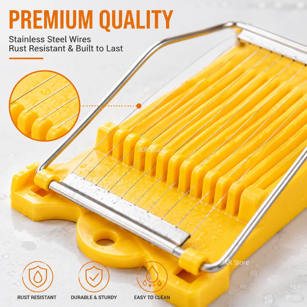 Stainless Steel Kitchen Egg Cutter Food Slicing Tool for Banana Cheese Strawberry Luncheon Meat Fruit Preparation