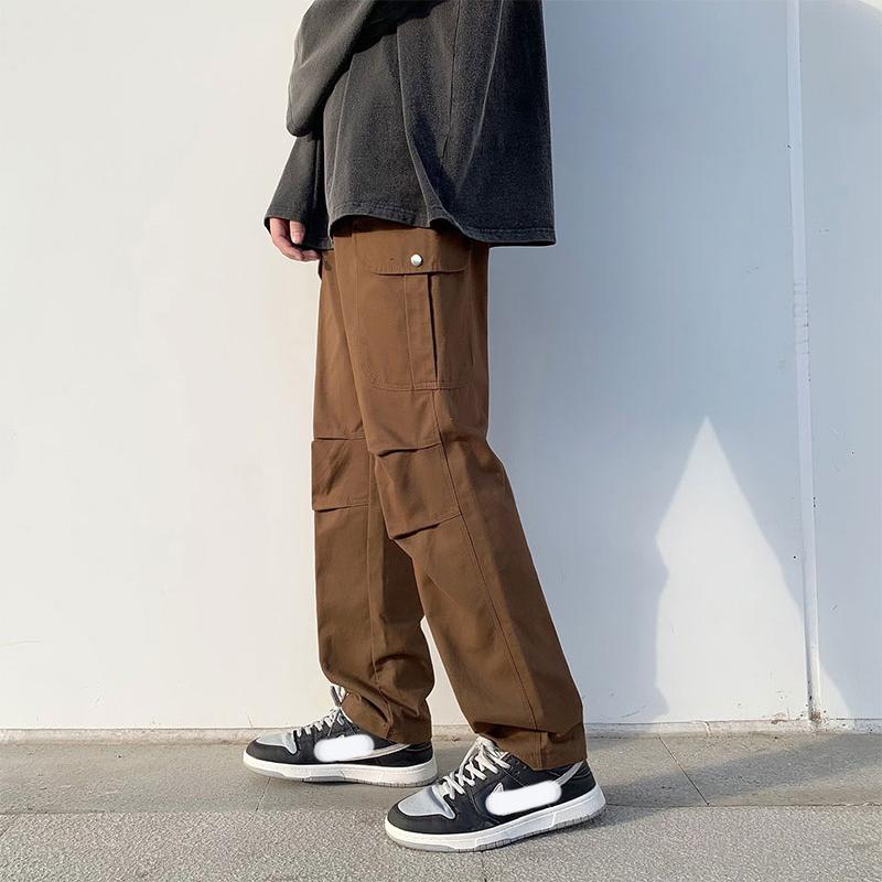 Buy Y2K Clothes Streetwear Cotton Khaki 