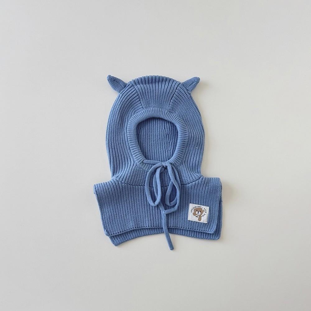 Cute Ear Children's Scarf Integrated Hat Ear Protection Knit Beanie Cap New Children's Hat Winter