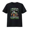 Unisexs Funny Tractor Lover T Shirt I May Look Like Im Listening But Thinking About Tractors Saying Farming Humor Black Vintage