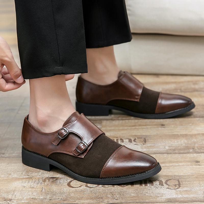 Fashion New Mens Casual Leather Oxfords Dress Suit Wedding Monks Comfortable Gentleman Stylish Business Formal Shoes Loafers Flats 38~48