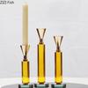 Minimalistischer Transparenter Glas-Kerzenhalter Geometrischer Zylinder-Kerzenständer Schreibtischdekoration Wachsschmelz-Brenner Heim-Aroma-Behälter