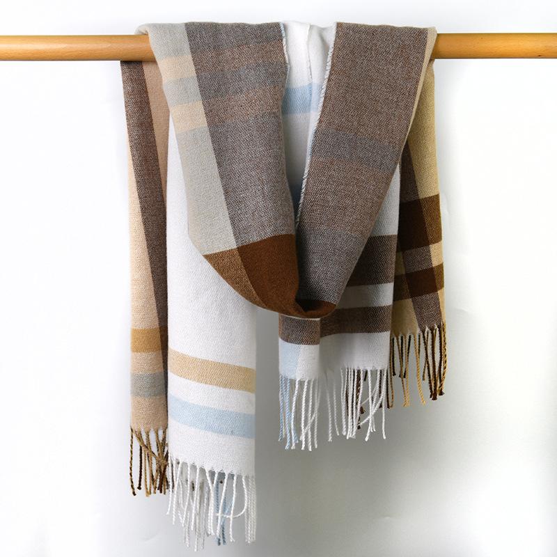 Free Women Scarf Winter Plaid Fringed Scarve Ladies Pashmina Mujer Femme Foulard Bufanda Echarpe Hiver Long Wrap Shawl