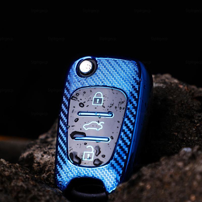 Carbon Pattern TPU Case Car Key Cover for Hyundai I30 I40 IX25 Creta IX35 HB20 Solaris Elantra Accent for Kia K2 K5 Rio Sportage