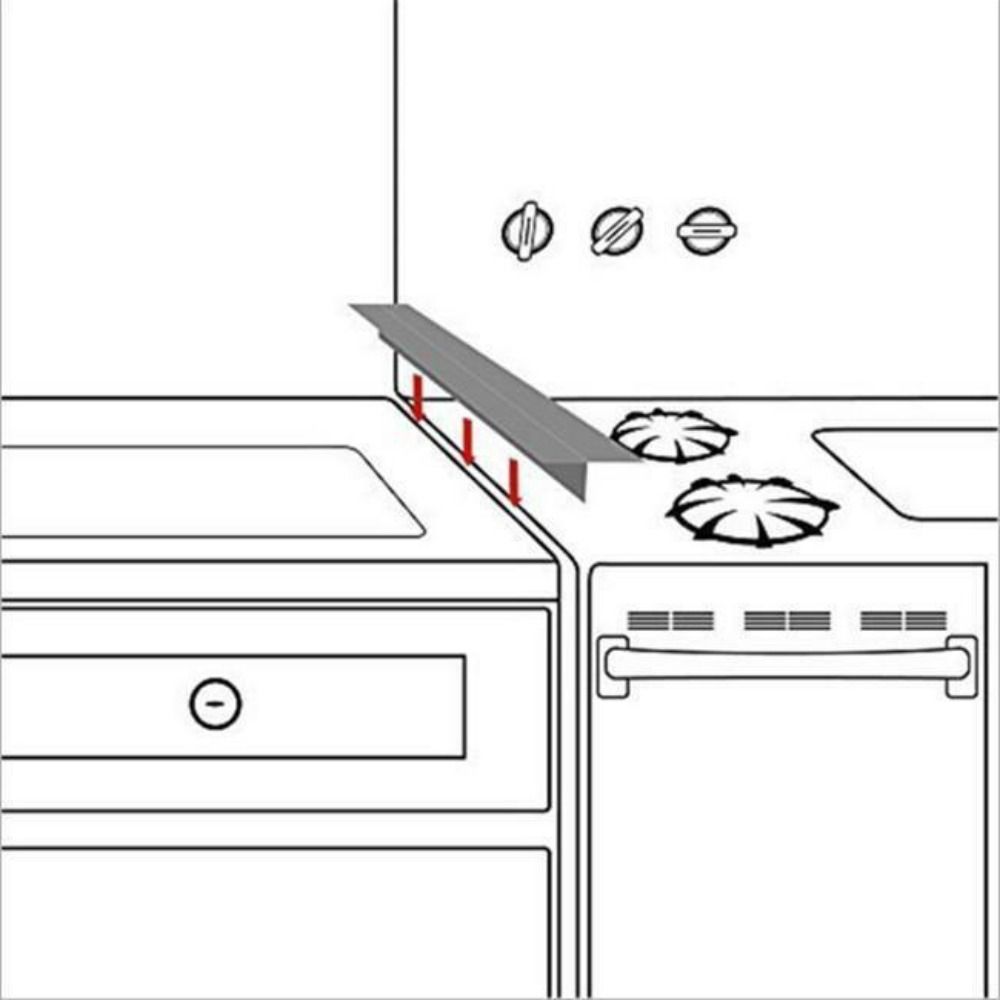 24 Inches Kitchen Stove Gap Strip Anti-Oil Silicone Oven Anti-spill Seal Scalable Easy To Clean Slit Filler Tools