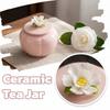 Chinese Style Ceramic Tea Jar Pink Flower Porcelain Tea Tin Tea Sealed Jar Camping Outdoor
