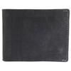 Leonardo Verrelli Men's Black Leather Horizontal Chic Wallet