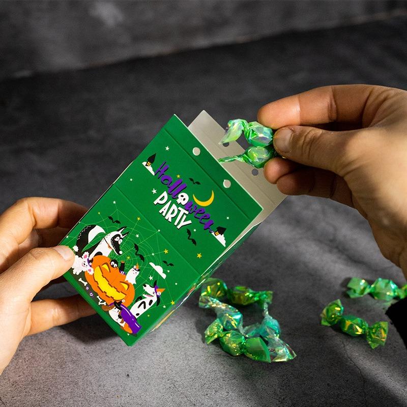 120pcs Halloween Gift Box Cartoon Pumpkins Candy Cookie Packaging Paper Boxes Happy Halloween Eve Party Supplies Decoration Mixe