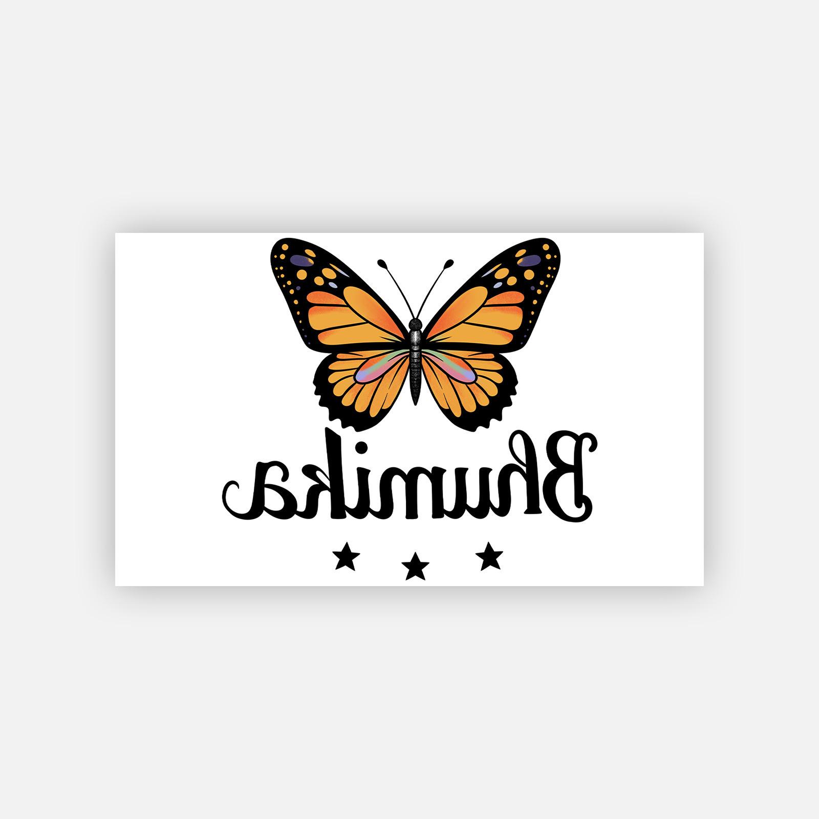 Premium Sense Small Fresh Simple Wicker, Butterfly, Star Hand Tattoo Sticker 10*6