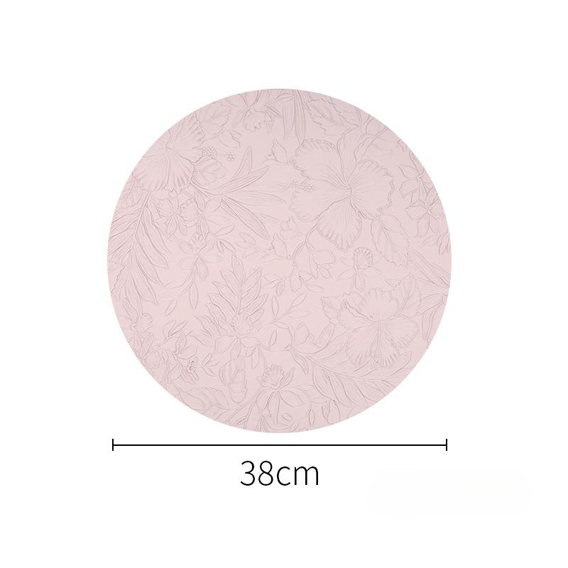 Creative Anti Slip Nordic Style PVC Leather Western Placemat Rectangle Square Insulated Table Mat Easy To Clean Bowl Cup Mat